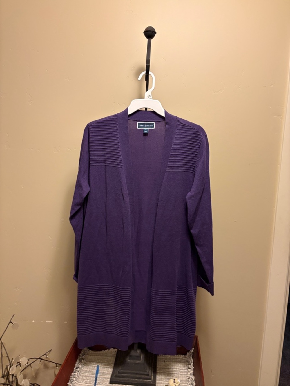 Karen Scott long sleeve open front cardigan